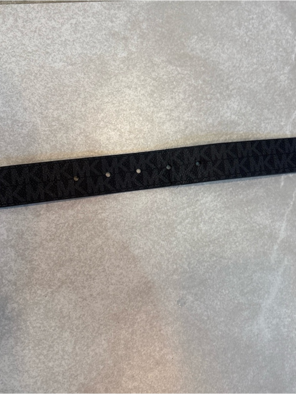 Michael Kors Black Logo-Print Womans Belt with Silver Buckle - Picture 8 of 11